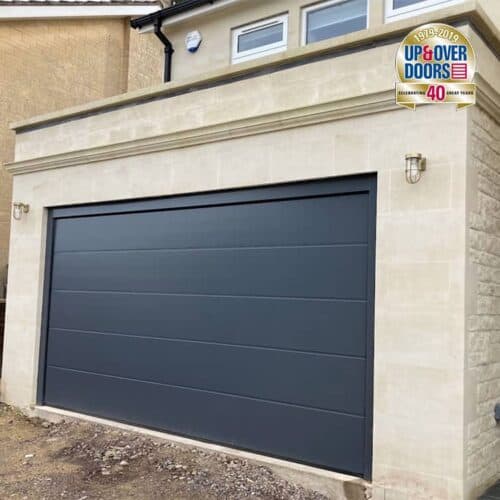 AluTech L Rib Insulated Sectional Door with Matching Between Fit Frame Kit