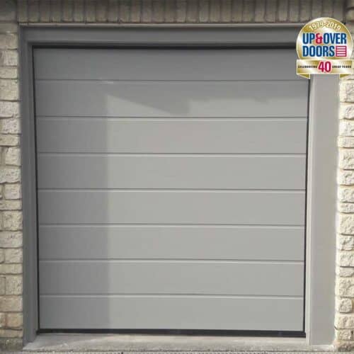 AluTech M Rib Insulated Sectional Door in Agate Grey with Custom Colour Matched Fascia