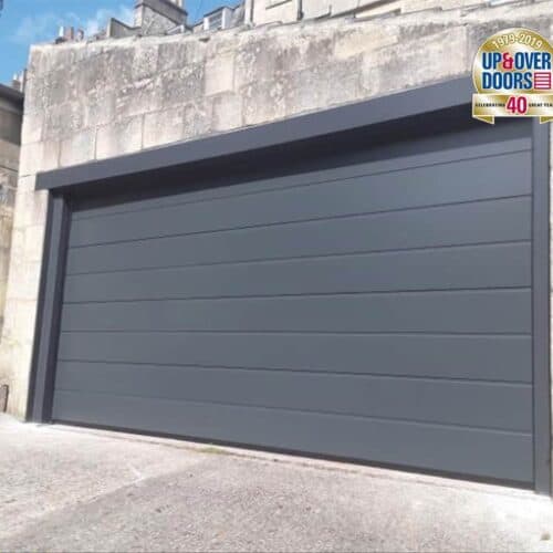 AluTech M Rib Insulated Sectional Garage Door with New Fascia for Lintel