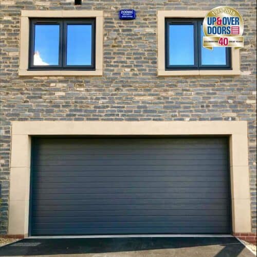 AluTech S Rib Insulated Sectional Door in Anthracite Grey