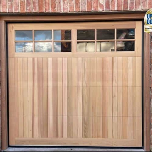 Cedar Door Trent Timber Sectional Door in Light Oak