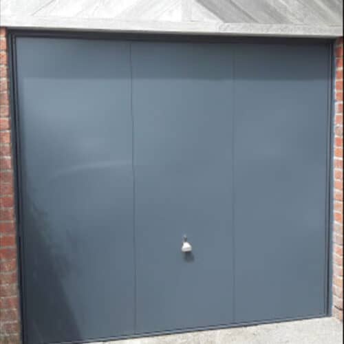 Garador Design 100 Up & Over Door in Anthracite Grey with Brushed Metal Handle