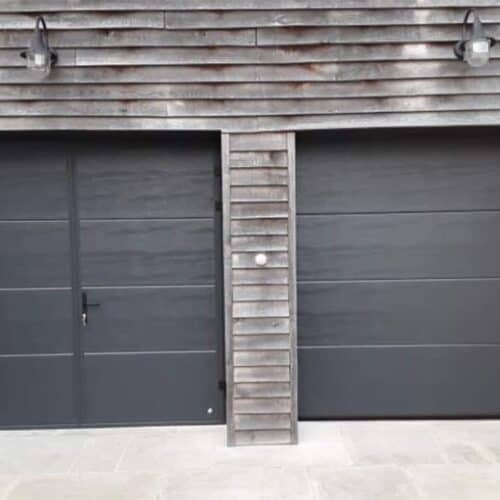 Ryterna Flush Insulated Side Hinged Door and Matching Insulated Sectional Garage Door