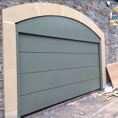 Ryterna Timber Faced Sectional Garage Door with Custom Matching Top Panel