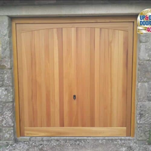 Single Cedar Door Haddon in Light Oak with Matching Timber Frame